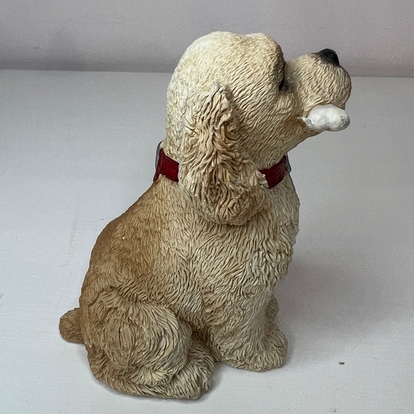 Stone Critters Cocker Pup with Bone SC-443 United Design 1992 3.5" Made in USA - Picture 4 of 9